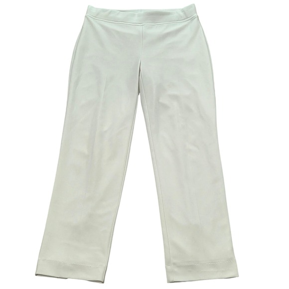 Joseph Ribkoff Women's White Dress Pants Size 10 Slit Hem Stretch Casual - Picture 1 of 7